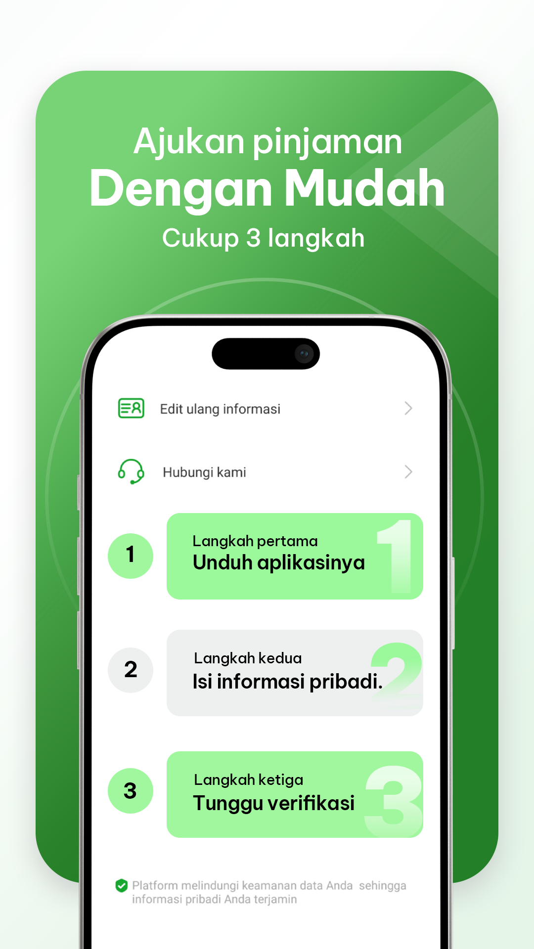 Tiga langkah pengajuan pinjaman di aplikasi KreditNavigator